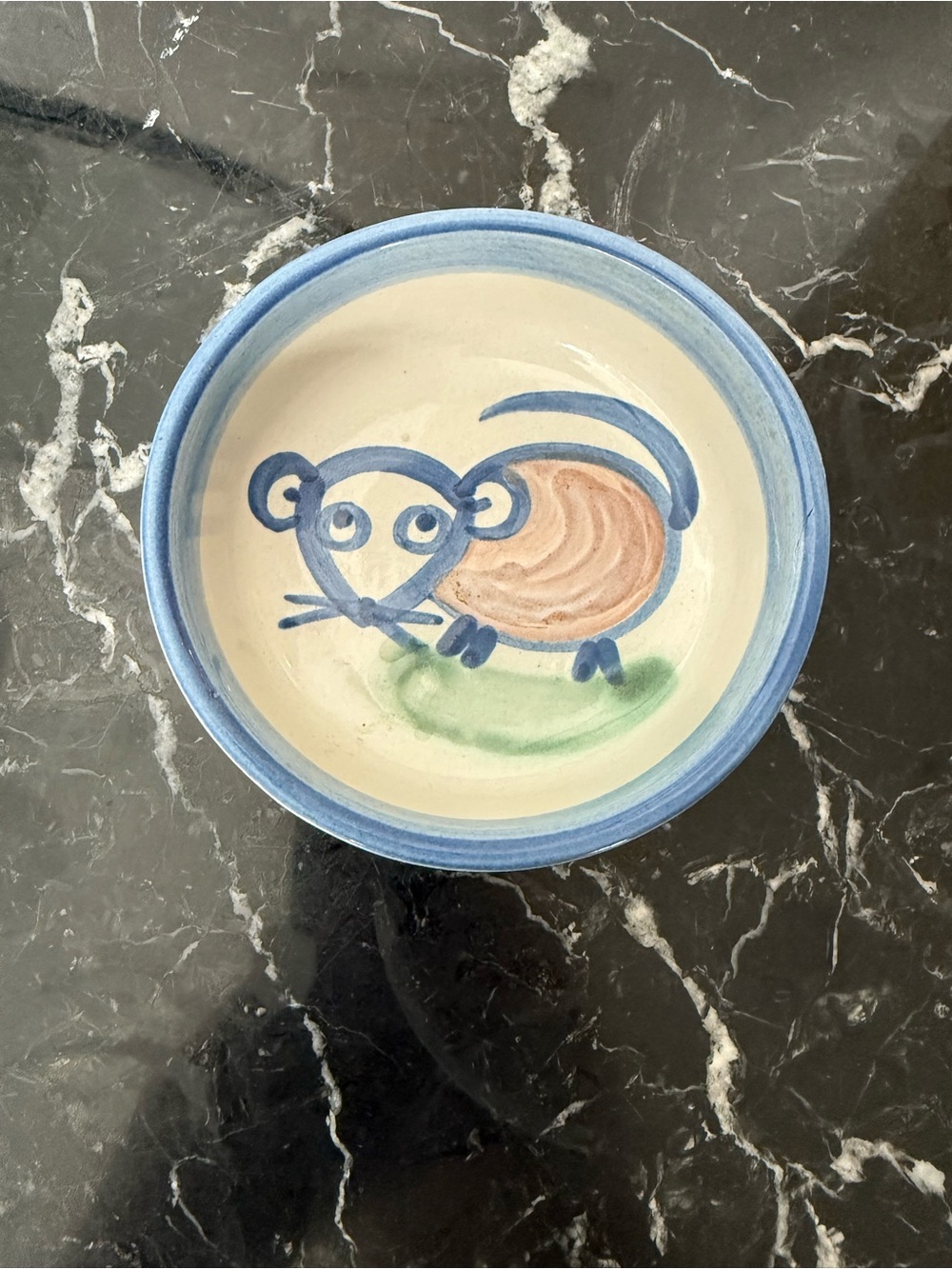 M.A. Hadley Kitty Fat Mouse Pottery Bowl